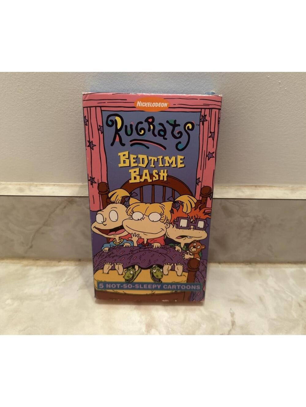 Rugrats - Bedtime Bash VHS 1997 Tape Cartoon Movie Film Orange Tape Nickelodeon